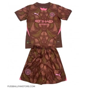 Manchester City Torwart Replik Heimtrikot Kinder 2024-25 Kurzarm (+ Kurze Hosen)